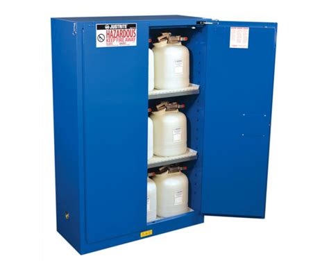 sure-grip ex hazardous material steel safety cabinet|Royal Blue 45 Gal Hazmat Cabinet .